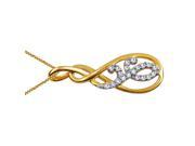 14K Yellow Gold Plated Diamond Accent Necklace