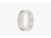 Diamond Princess DP120311 Roman Numerals Ring In Stainless Steel