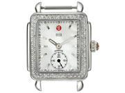 MICHELE Watch Case Deco Diamond Accented Stainless Steel Watch Head