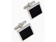Genuine Luxurious Stingray Leather Sterling Silver Cufflinks.