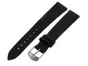 MICHELE 16mm Satin Covered Black Watch Strap