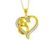 18K Gold Plated Sterling Silver Mother And Child Necklace