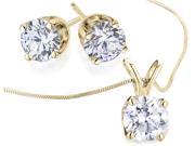 Diamond Princess Genuine 1 2 Ct. Diamond Solitaire Necklace In 14K Yellow Gold
