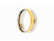 Two Tone Gold And Silver Ring In Stainless Steel