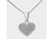 Genuine Natural 1 2 Cttw Diamond G H I1 I2 Heart Pendant Necklace In Sterling Silver