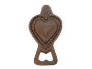 Cast Iron Sacred Heart Bottle Opener Rust