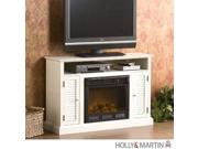 Holly Martin Savannah Media Electric Fireplace Antique White