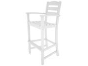 POLYWOOD La Casa Cafe Bar Arm Chair in White