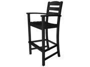 POLYWOOD La Casa Cafe Bar Arm Chair in Black