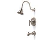 Torino Single Handle Tub and Shower Faucet Brushed Nickel