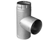 4 Pellet Vent Pro Single Tee with Clean Out Tee Cap