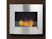 Wynn Wall Mounted or Built in Fireplace Stainless Steel