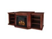 Valmont Entertainment Center Electric Fireplace in Dark Mahogany