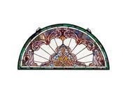 Lady Astor Demi Lune Stained Glass Window