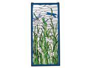 Dragonflies Dance Stained Glass Window