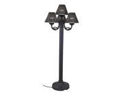Versailles Floor Lamp 17450 with Black Body and Walnut Wicker Shades