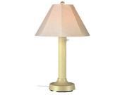 Seaside Bisque Outdoor Table Lamp with Antique Beige Linen Shade
