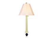 Umbrella Bisque Tube Table Lamp with Antique Beige Linen Shade