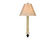 Umbrella Mojavi Wicker and Bisque Tube Table Lamp