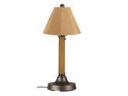 Bahama Weave 30 Mocha Cream Wicker Outdoor Table Lamp