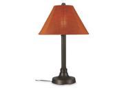 San Juan 34 Bronze Outdoor Table Lamp with Chili Linen Shade