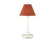 San Juan 30 White Outdoor Table Lamp with Chili Linen Shade