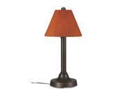 San Juan 30 Bronze Outdoor Table Lamp with Chili Linen Shade