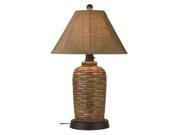 South Pacific Outdoor Table Lamp with Sesame Sunbrella Shade