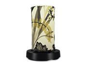 PatioGlo LED Table Lamp Bright White with Fishbowl Caviar Cover