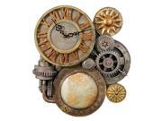 Gears of Time Sculptural Wall Clock