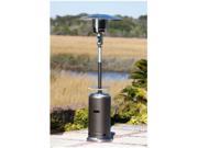 Mocha and Stainless Steel Patio Heater with Adjustable Table