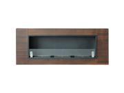 Finestra Tres Wall Mounted Fireplaces Dark Walnut