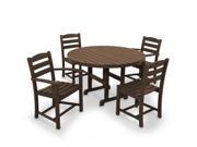 POLYWOOD La Casa Cafe 5 Piece Dining Set in Mahogany