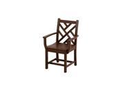 POLYWOOD Chippendale Dining Arm Chair in Mahogany