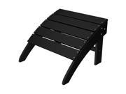 POLYWOOD South Beach Adirondack Ottoman in Black