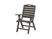 POLYWOOD Nautical Highback Chair in Slate Grey