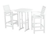 POLYWOOD Signature 3 Piece Bar Set in White