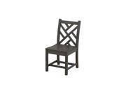 POLYWOOD Chippendale Dining Side Chair in Slate Grey