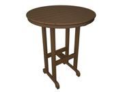 POLYWOOD Round 36 Bar Table in Teak