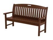 POLYWOOD Nautical 60 Bench in Mahogany