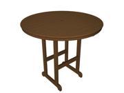 POLYWOOD Round 48 Bar Table in Teak