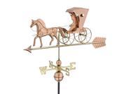 Country Doctor Weathervane with Arrow in Polished Copper