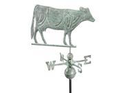Dairy Cow Weathervane Blue Verde Copper by Good Directions