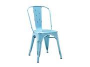 Metal Cafe Chair Azure Blue