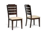 Set of 2 Victoria Brown Wood Modern Dining Chair