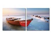 Seasonal Seashore Mounted Photography Print Diptych