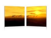 Glorious Giraffes Mounted Photography Print Diptych