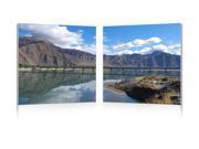 Causeway through the Mountains Mounted Photography Print Diptych