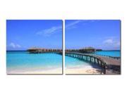 Bridge to Paradise Mounted Photography Print Diptych