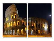 Illuminated Coliseum Mounted Photography Print Diptych